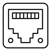 icono de línea rj45 vector