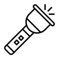 Torch Line Icon vector