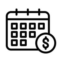 Payment Deadline Line Icon vector