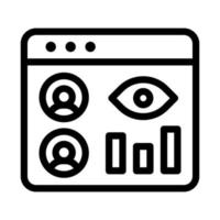 Audience Insight Line Icon vector