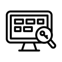 Keywords Line Icon vector