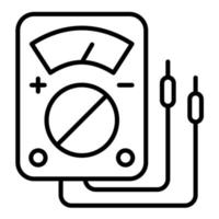 Voltmeter Line Icon vector