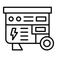 Electric Generator Line Icon vector