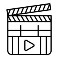 Film Clapperboard Line Icon vector