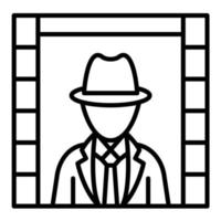 Detective Line Icon vector