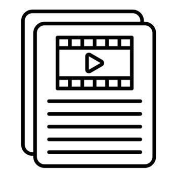 Script Line Icon vector