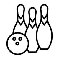 Bowling Line Icon vector