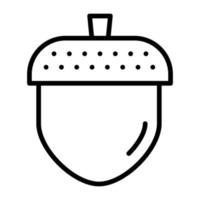 Acorn Line Icon vector