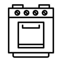 Cooking Stove Line Icon vector