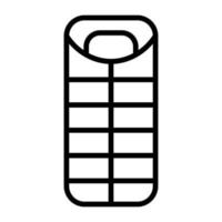 Sleeping Bag Line Icon vector