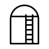 icono de línea de silo vector