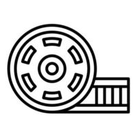 Film Reel Line Icon vector