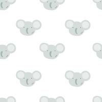 Seamless pattern with cute Elephant. simple flat vector. Hand drawing for children. animal theme. baby design for fabric, textile, wrapper, print. vector