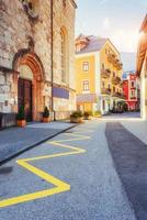 Buildings and streets. Hallstatt. Austria photo