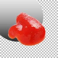 Close up view isolated red ketchup
