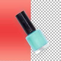 Top up view isolated turquoise polish nail photo