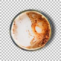 A Cup of latte isolated on transparent background. photo