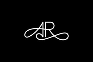 Stylish Letter AR Logo Design vector