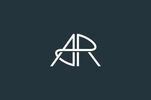 Simple and Elegant Letter AR Logo Design vector