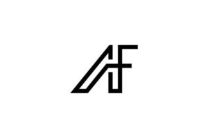 Minimal Letter AF Logo Icon Design vector