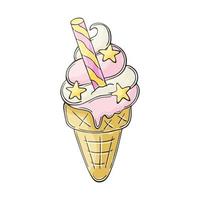 Illustration in hand draw style. Sweet dessert, graphic element for design vector