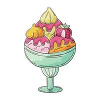 Illustration in hand draw style. Sweet dessert, graphic element for design vector