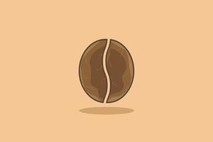 diseño plano de vector de grano de café