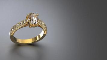 oval yellow gold solitaire ring photo