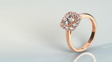 beautiful halo ring in rose gold photo