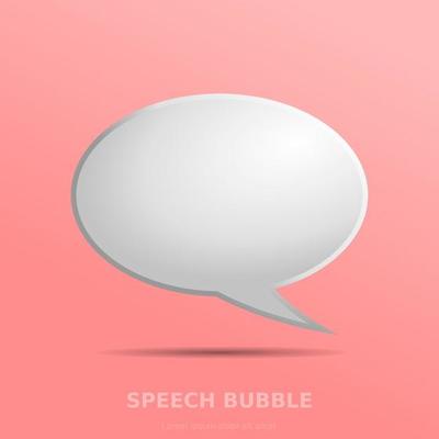 3D speech bubble pink background