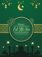 Vector banner for the greetings of social media for eid al fitr Hari Raya Idul Fitri muslim holidays
