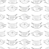 Monochrome medical seamless pattern. Coloring pages, black and white vector