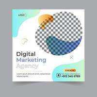 Digital marketing social media post business webinar for social media post, business banner template geometric shape design for attractive abstract elements post background space for text vector