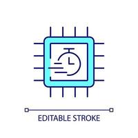 Quick digital transformation RGB color icon. Speed up innovation. Increased security. Instantaneous speed. Isolated vector illustration. Simple filled line drawing. Editable stroke. Arial font used