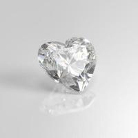 diamante piedra preciosa corazón 3d render foto