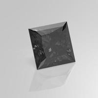 black diamond gemstone princess 3D render photo