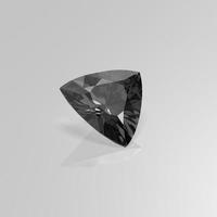 diamante negro piedra preciosa trillón 3d render foto