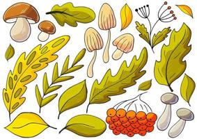 Autumn illustration in hand drawn style. Children's drawing vector