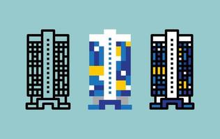 skyscraper icon set vector