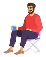 Man Sitting On Chair Vector Art, Icons, and Graphics for Free Download