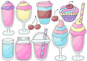 Illustration in hand draw style. Sweet dessert, graphic element for design vector