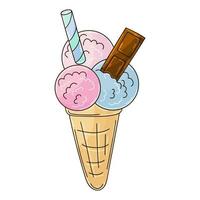 Illustration in hand draw style. Sweet dessert, graphic element for design vector