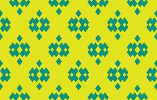 Beautiful ethnic motif Moroccan damask art. A seamless green pattern in tribal, folk embroidery, cute Italian geometric art ornament print. Design for carpet, wallpaper, clothing, fabric. vector