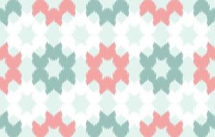 Ethnic pastel motif ikat art. Seamless pattern in tribal, folk embroidery, and Mexican style. Aztec geometric art ornament print. Design for carpet, wallpaper, clothing, wrapping, fabric, textile. vector