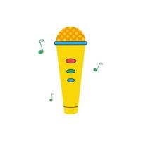 microfono infantil para karaoke y canto. ilustración vectorial vector