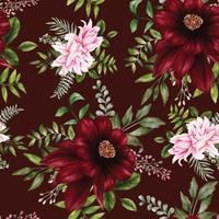 Beautiful flower seamless pattern vector