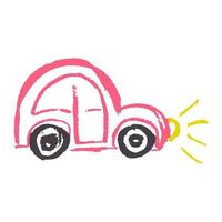 Icon in hand draw style. Drawing with wax crayons, children's creativity vector