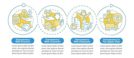 Examples of transparency blue circle infographic template. Data visualization with 4 steps. Process timeline info chart. Workflow layout with line icons. Myriad Pro-Bold, Regular fonts used vector