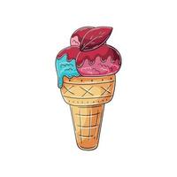 Illustration in hand draw style. Sweet dessert, graphic element for design vector