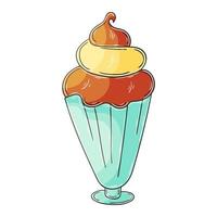 Illustration in hand draw style. Sweet dessert, graphic element for design vector